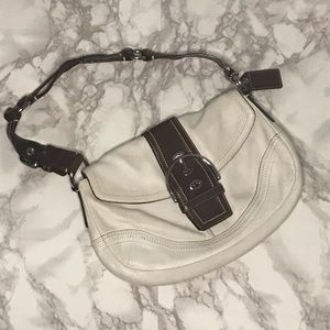 Coach White & Brown Purse